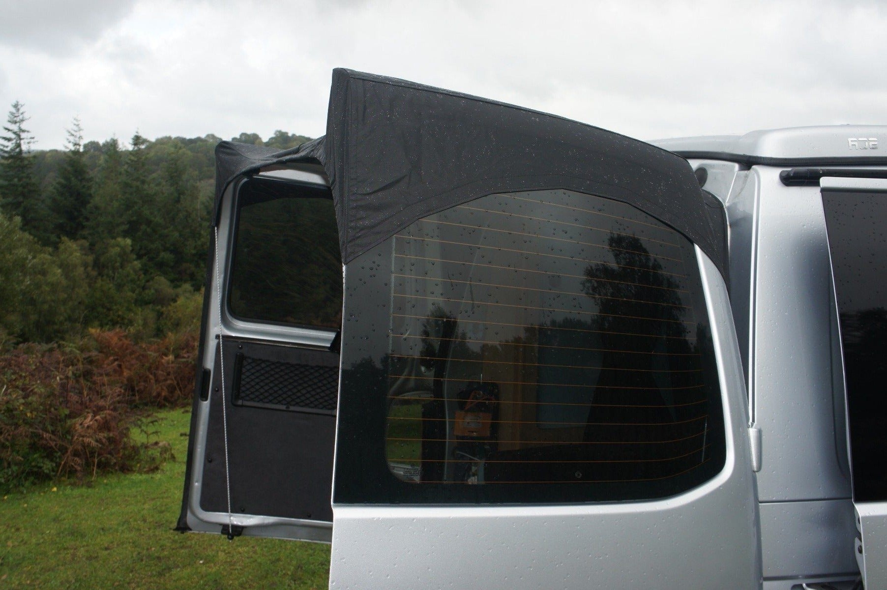 VW TRANSPORTER T6/T6.1 REAR DOOR AWNING COVER TAILORED (2015 ONWARDS) BLACK  401
